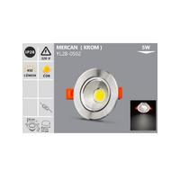 Noas 5 Watt Krom Kasa Led Spot Beyaz Işık 2 Adet Mercan YL28-0502