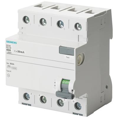 Siemens Kaçak Akım Rolesi 63A 30Ma 400V (3 Faz + Nötr) 5SV4346-0