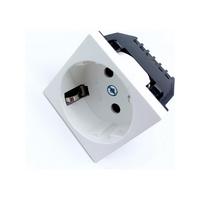 45x45 Çocuk Korumalı Topraklı Priz Çekirdeği 45 Derece Beyaz 5 Adet Mutlusan