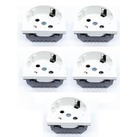 45x45 Çocuk Korumalı Topraklı Priz Çekirdeği 45 Derece Beyaz 5 Adet Mutlusan