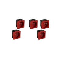 45x45 Çocuk Korumalı Ups Priz Çekirdeği 45 Derece Kırmızı 5 Adet Mutlusan