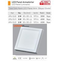 Ack 24W Sıva Üstü Kare LED Panel Armatür IlıkBeyaz Işık AP04-02410