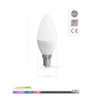 Ack 7 Watt E-14 İnce Duy 4000K Ilık Beyaz Buji Led Ampul 