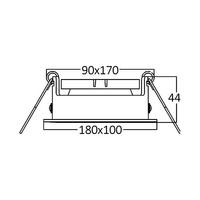 Braytron İkili Sıva Altı Siyah Spot BH03-05031