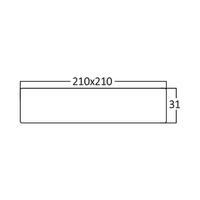 Braytron Sıva Üstü Led Spot 18W Beyaz Kare 6500K BP04-31830