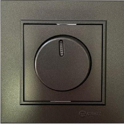 Dimmer Modul+Kapak+Çerçeve Füme Karea Makel
