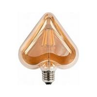 Kalp Rustik Led Ampul 6w Amber Işık Horoz
