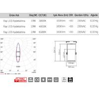 Lamptıme Led Ray Spot 10W Beyaz Gövde 6500K Beyaz Işık