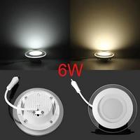 Lamptıme 6 W Camlı LED Panel Yuvarlak Beyaz Gövde Beyaz Işık 260604