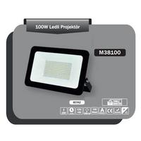 Led Projektör 100W Beyaz Işık Smd Led Slim Erkled M38100