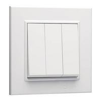 Makel Karea Üçlü Anahtar (1+3) Beyaz Modül+Kapak+Çerçeve