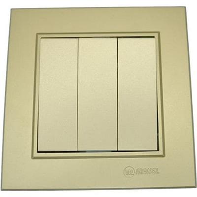 Makel Karea Üçlü Anahtar Dore Modül+Kapak+Çerçeve