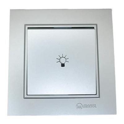 Makel Karea Zil Anahtarı Gümüş Modül+Kapak+Çerçeve