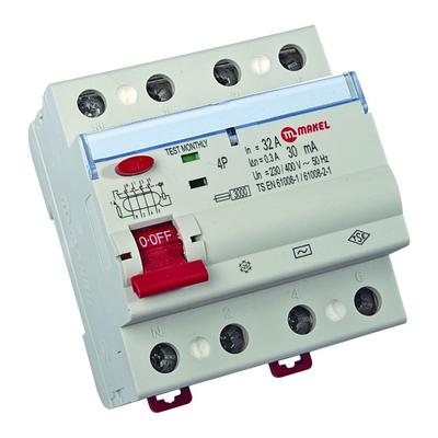 Makel Sigorta 32 Amper 3P+N 30 Ma Kaçak Akım Rolesi 34001007