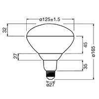 Osram İnfrared Ampül 250W IR BR40 CL 240V E27