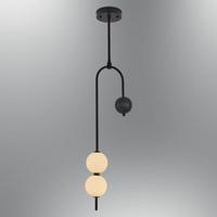 Özcan Aydınlatma 3121-3A Stell 2 Cam 1 Metal Sarkıt Siyah