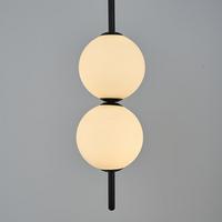 Özcan Aydınlatma 3121-3A Stell 2 Cam 1 Metal Sarkıt Siyah