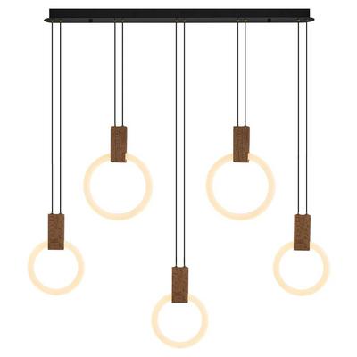 Özcan Aydınlatma 3154-5as Kiko 5'li Sıralı Sarkıt Meşe