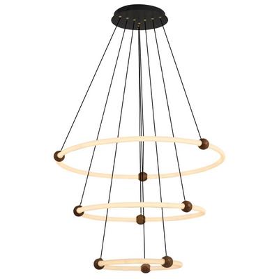 Özcan Aydınlatma 3155-3A-14 Altus 3'Lü Yuvarlak Sarkıt Meşe