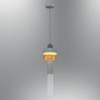 Özcan Aydınlatma 4115-3a Tassel Tekli Sarkıt Çubuk Camlı Gri