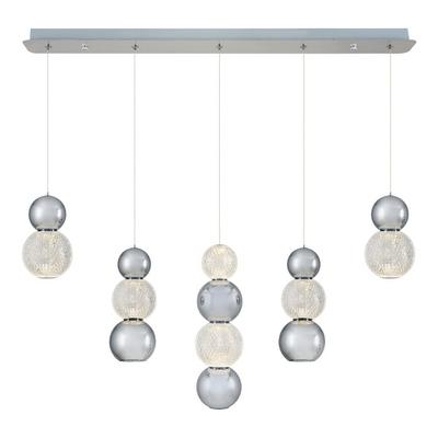 Özcan Aydınlatma 4136-5As-02 5'Li Güneş Sıralı Sarkıt Avize Krom