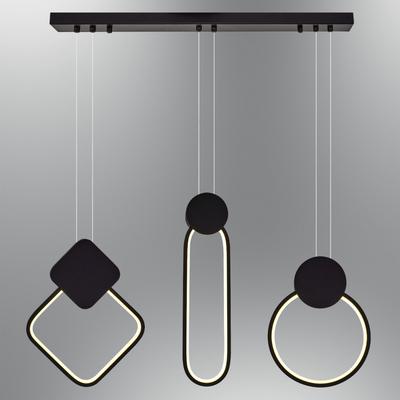 Özcan Aydınlatma 5801-3S-19 Anevo 3 Lü Sıralı A-B-C Sarkıt Siyah