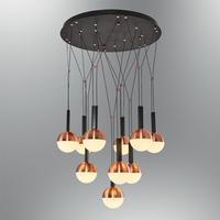Özcan Aydınlatma 6231-10A 10 Lu Sarkıt Siyah / Rose Gold