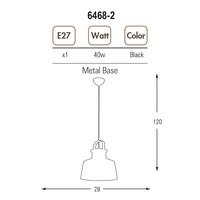 Özcan Aydınlatma Büyük Metal Tekli 6468-2