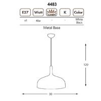 Özcan Aydınlatma Tekli Külah Sarkıt 30 cm 4483,19