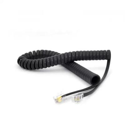 Telefon Ahize Spiral Siyah Kordon Kablosu