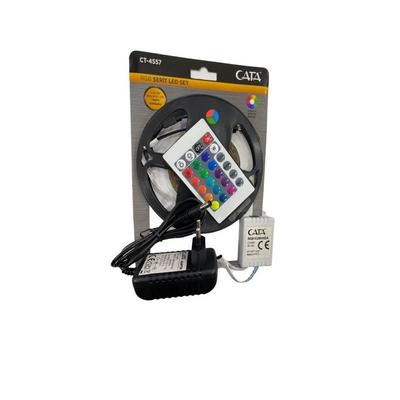 Cata CT-4557 Rgb Şerit LED Seti 5 mt Rgb LED 3 Renk + Trafo + Rgb Kumanda