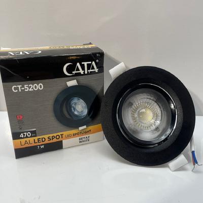 Cata Ct-5200 7 W Sıva Altı Led Spot Armatür Siyah Gövde Beyaz Işık 4 Adet