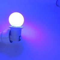 Duy Fişli Gece Lambası Ampüllü Mavi Led 1W E27 Duy