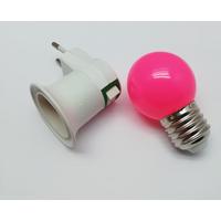 Duy Fişli Gece Lambası Ampüllü Pembe Led 1W E27 Duy