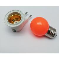 Duy Fişli Gece Lambası Ampüllü Turuncu Led 1W E27 Duy