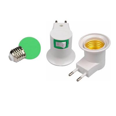 Duy Fişli Gece Lambası Ampüllü Yeşil Led 1W E27 Duy