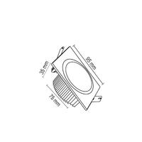 Forlife 5 W Camlı LED Panel Kare Beyaz Gövde Beyaz Işık FL-2123 3 Adet