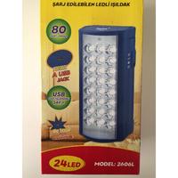 Fujita 2606L Usb 24 Ledli Işıldak Kırmızı