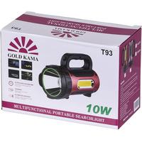 Gold Kama 10w Uzun Menzilli Solar Panelli Powerbank Usb Çıkış S.o.s Lu Şarjlı Feneri