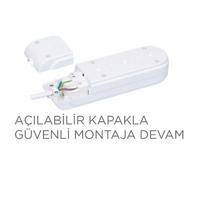 Makel Yeni Nesil Grup Priz Çocuk Korumalı İkili Anahtarlı Klemensli