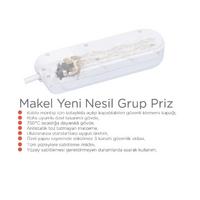 Makel Yeni Nesil Grup Priz Çocuk Korumalı İkili Anahtarlı Klemensli