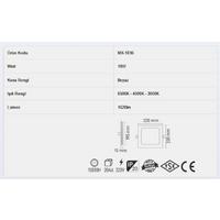 Maxled 18W 6500K Beyaz Işık Beyaz Kasa Sıva Altı Kare LED Spot MX-1036