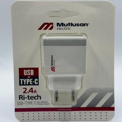 Mutlusan Usb + Type-C Fiş Adaptör 2,4 Amper