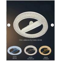 NisaLuce 36W Simit Led Ampul Kristal Camlı 3 Renkli