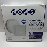 Noas 24W 6500K Beyaz Işık Yuvarlak Sıva Üstü Led Panel YL14-2400-A
