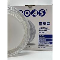 Noas Kristal Sıva Üstü Led Spot 36 W 3 Renkli 23 cm YL14-1236