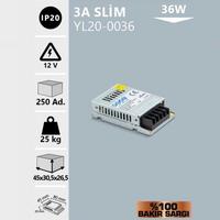 Noas Şerit Led Trafosu Dc 12V 3A 36 W YL20-0036