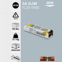 Noas Şerit Led Trafosu Dc 12V 5A 60 W YL20-0060