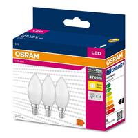 Osram 4,9 Watt E-14 İnce Duy 2700k Sarı Işık Buji Led Ampul 3 lü Paket