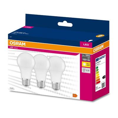 Osram Led Ampul 1521 Lümen 13W E-27 2700K Sarı Işık 3 lü Paket